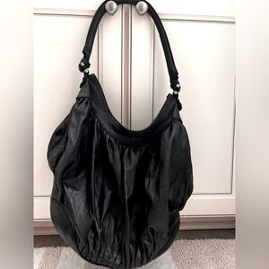 Genuine black Leather Shoulder bag
